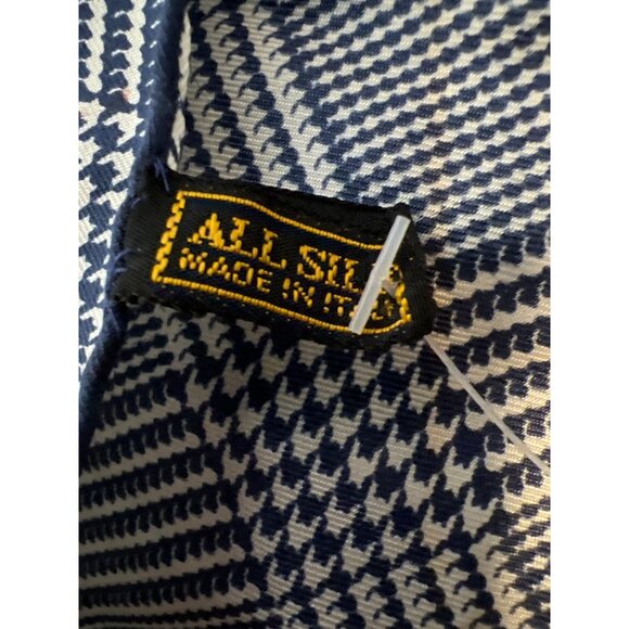 Alcott & Andrews Silk Scarf Made in Italy NEW NOS Vintage Floral Houndstooth - Picture 4 of 6